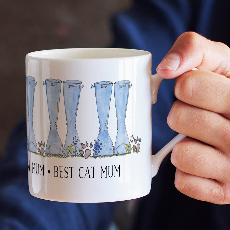 Best Cat Mum Wellies Mug
