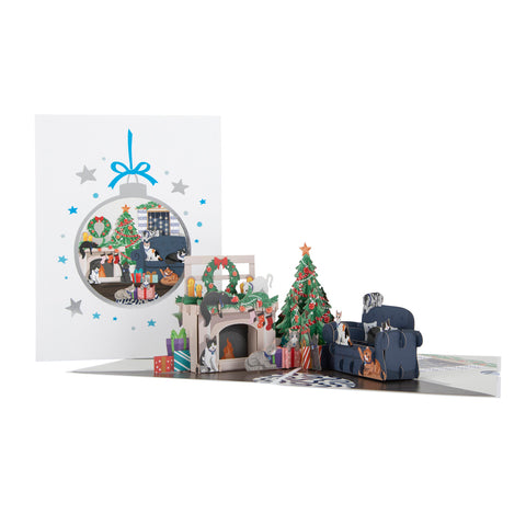 Battersea Cats Pop Up Christmas Card