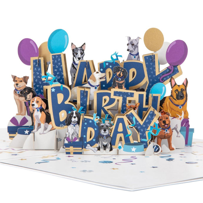 Birthday - Dogs Pop Up Card