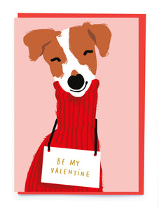 Valentine's Day Card - Dog in Jumper