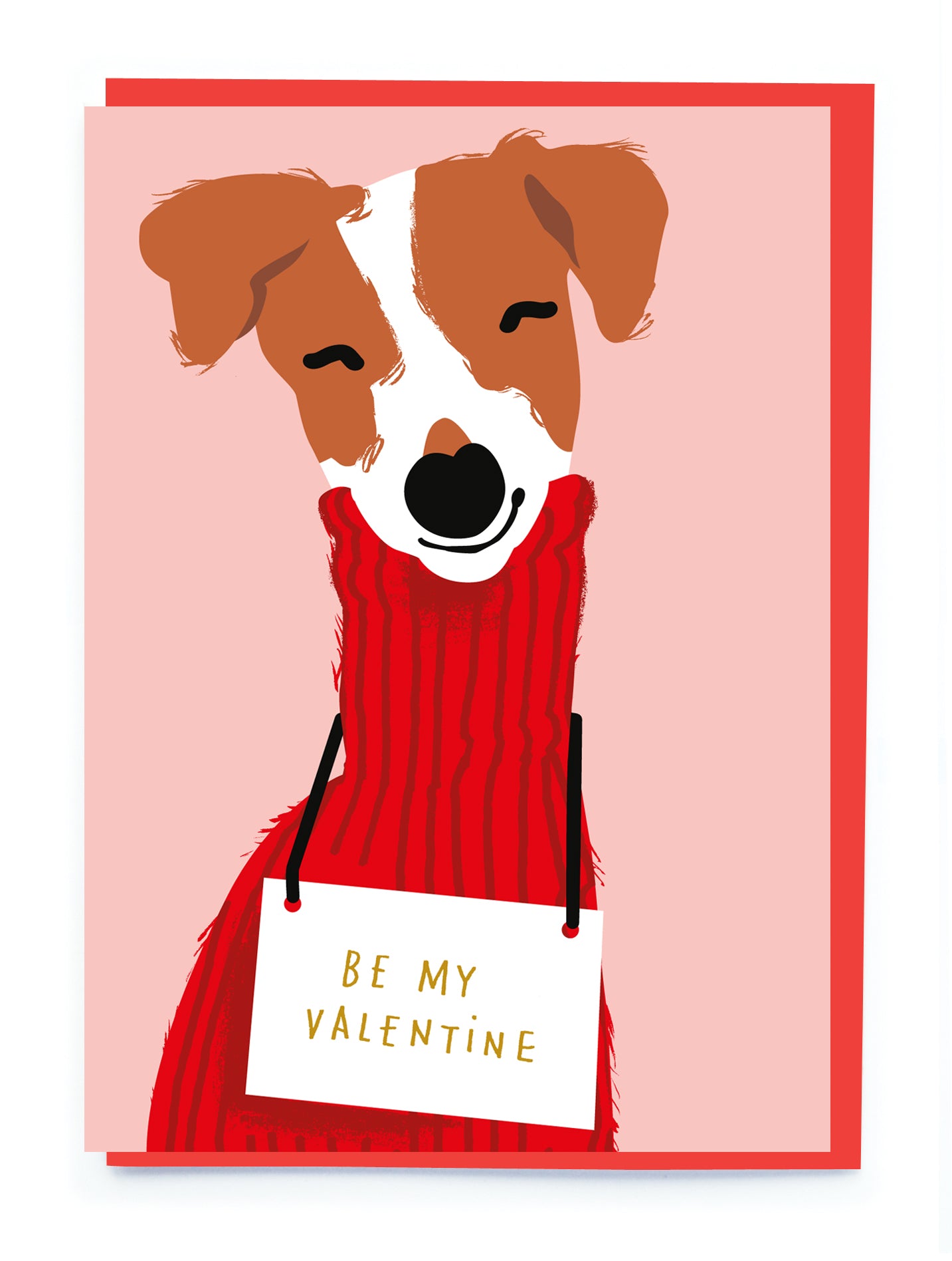 Valentine's Day Card - Dog in Jumper