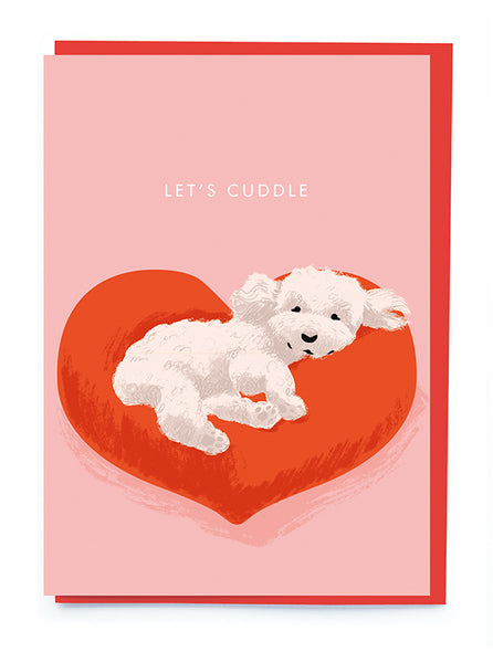 Valentine's Day Card - Poodle on Cushion