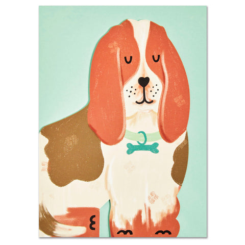 Basset Hound Dog Card