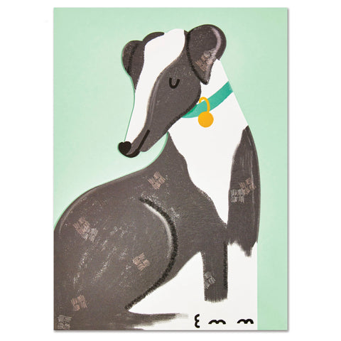 Whippet Dog Card