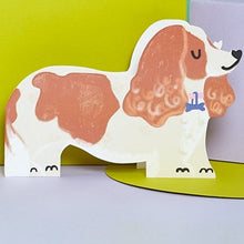 Load image into Gallery viewer, King Charles Spaniel Dog Card