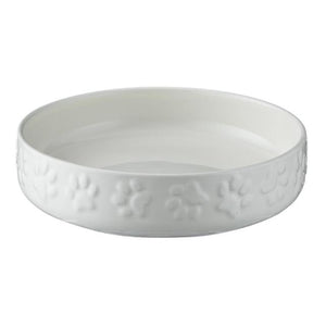 Mason Cash Ceramic Cat Saucer Bowl, ceramic stoneware, cat bowl, cat dish, cat saucer, pink, grey, cream, 13cm x 3cm,